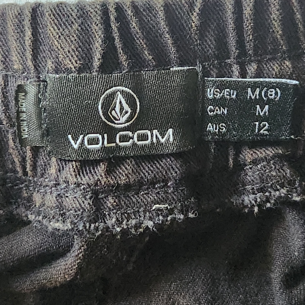 Volcom Women's Strutin Stone Twill Shorts 2.5" Drawstring‎ Frayed Black Medium - Picture 4 of 7